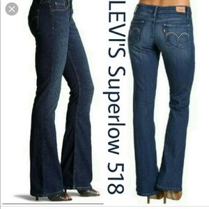 Levis 518 Superlow Boot Cut Jeans